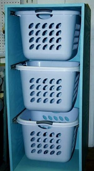 Laundry Basket Storage Idea